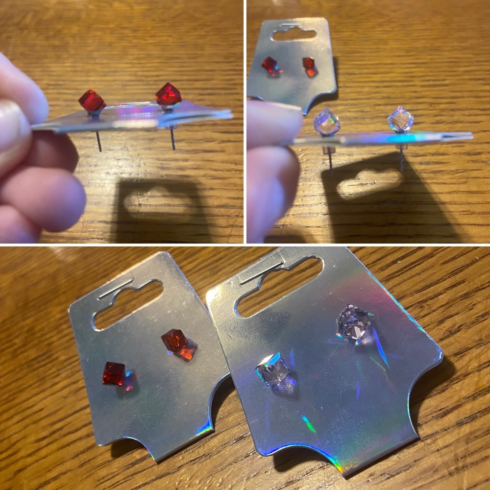 5/$10 | NOBO | Red & Pink Stud Earrings